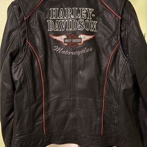 Harley-Davidson Black Jacket with Red Trim